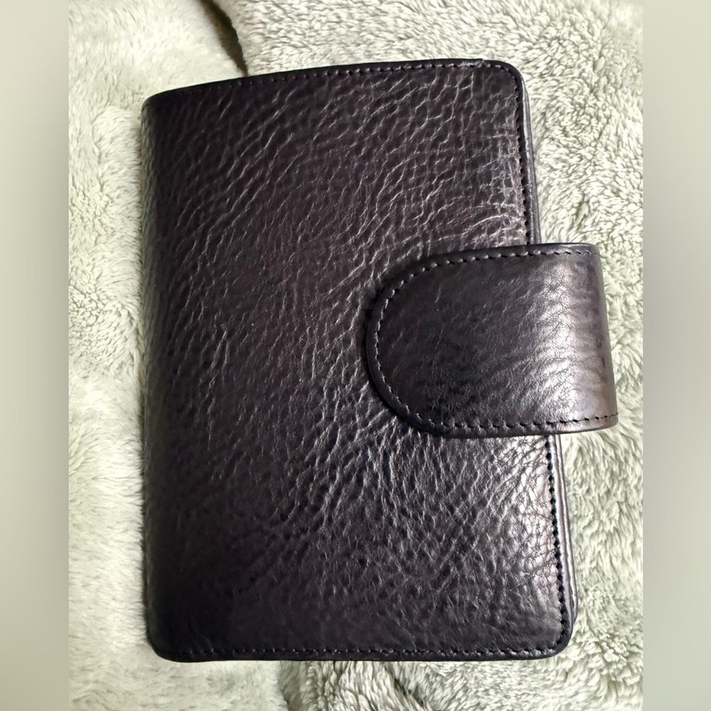 Leather Organizer Notebook - Black